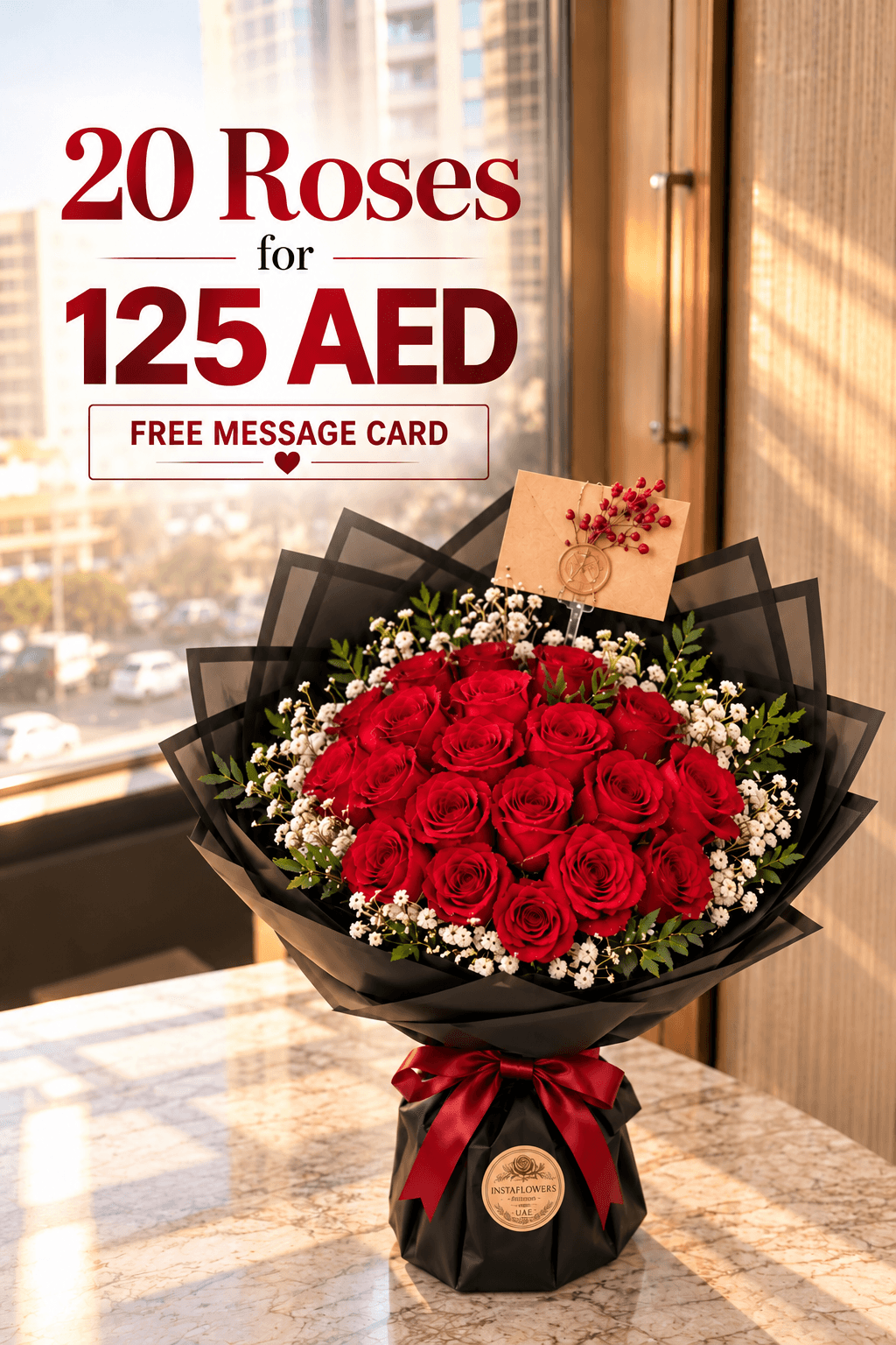 Luxury Wrapped 20 Fresh Roses
