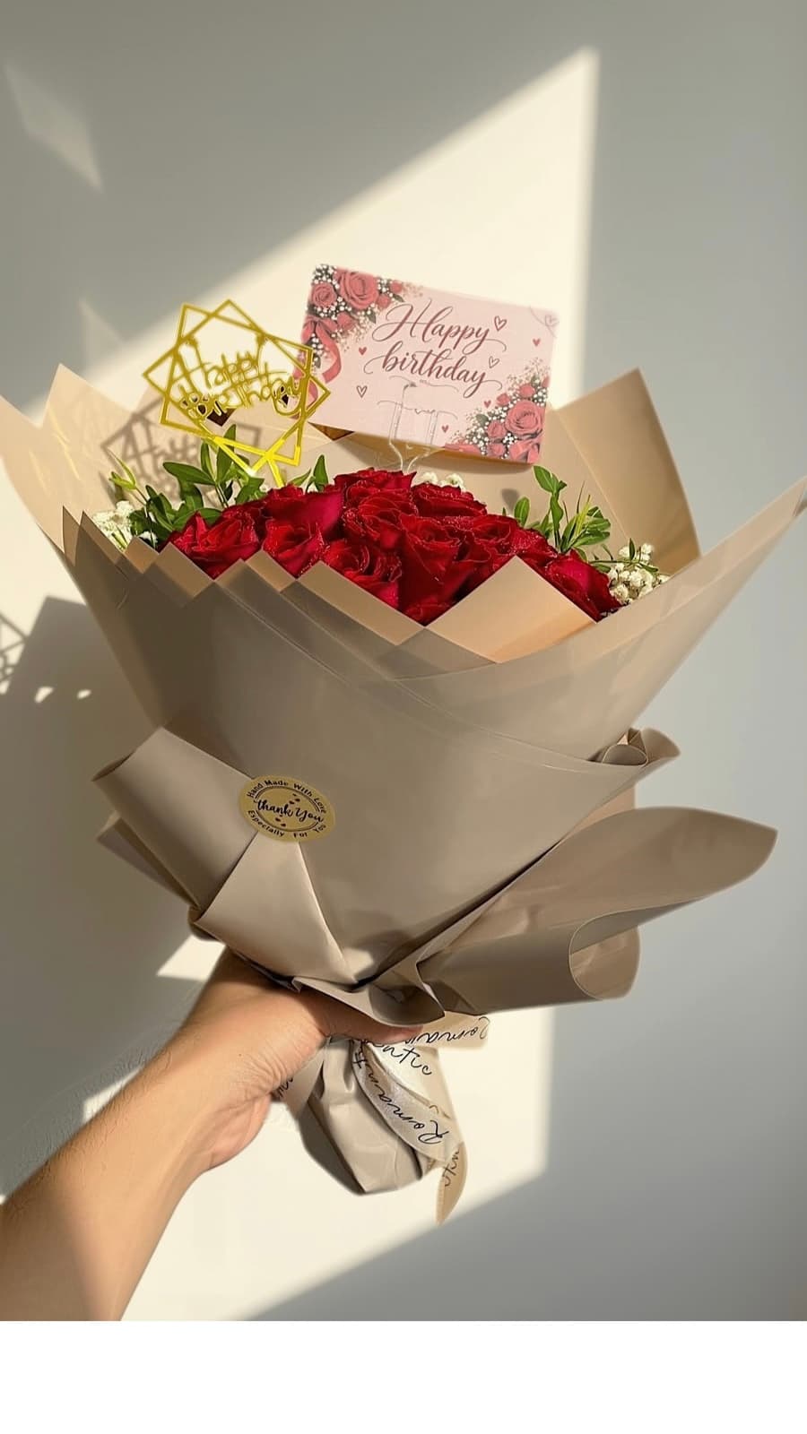 Birthday Charm 15 Red Roses