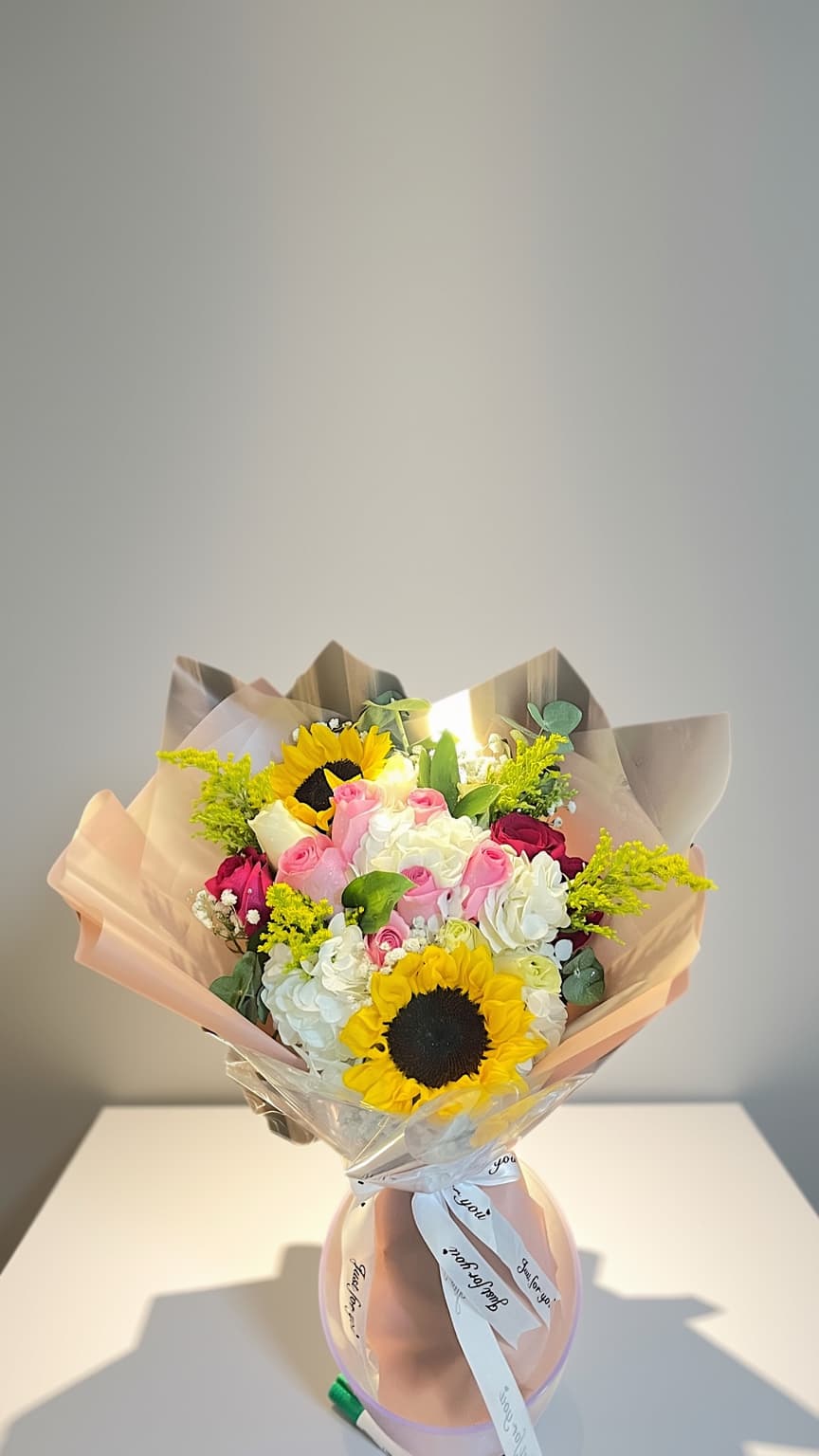 Mixed Sunflower Hydrangea Chrysanthemum & Roses