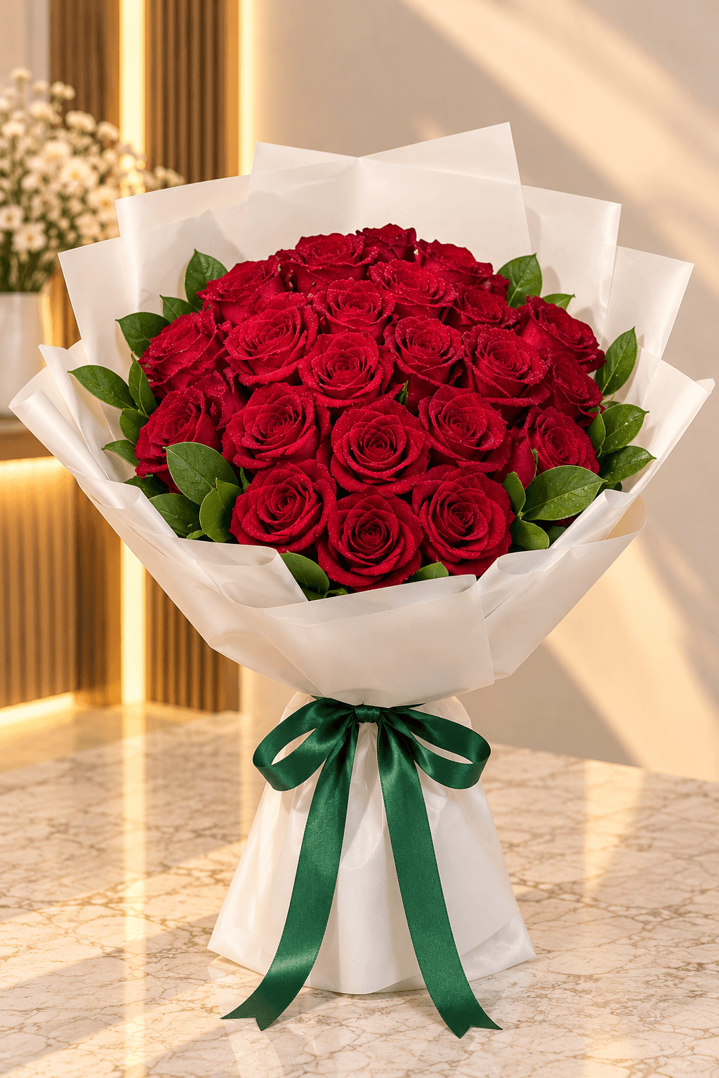 30-red-roses-white-wrap-green-ribbon
