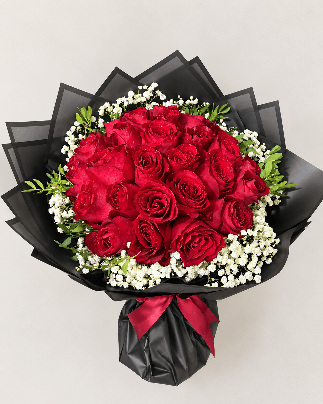 Midnight Romance Bouquet – 30 Red Roses