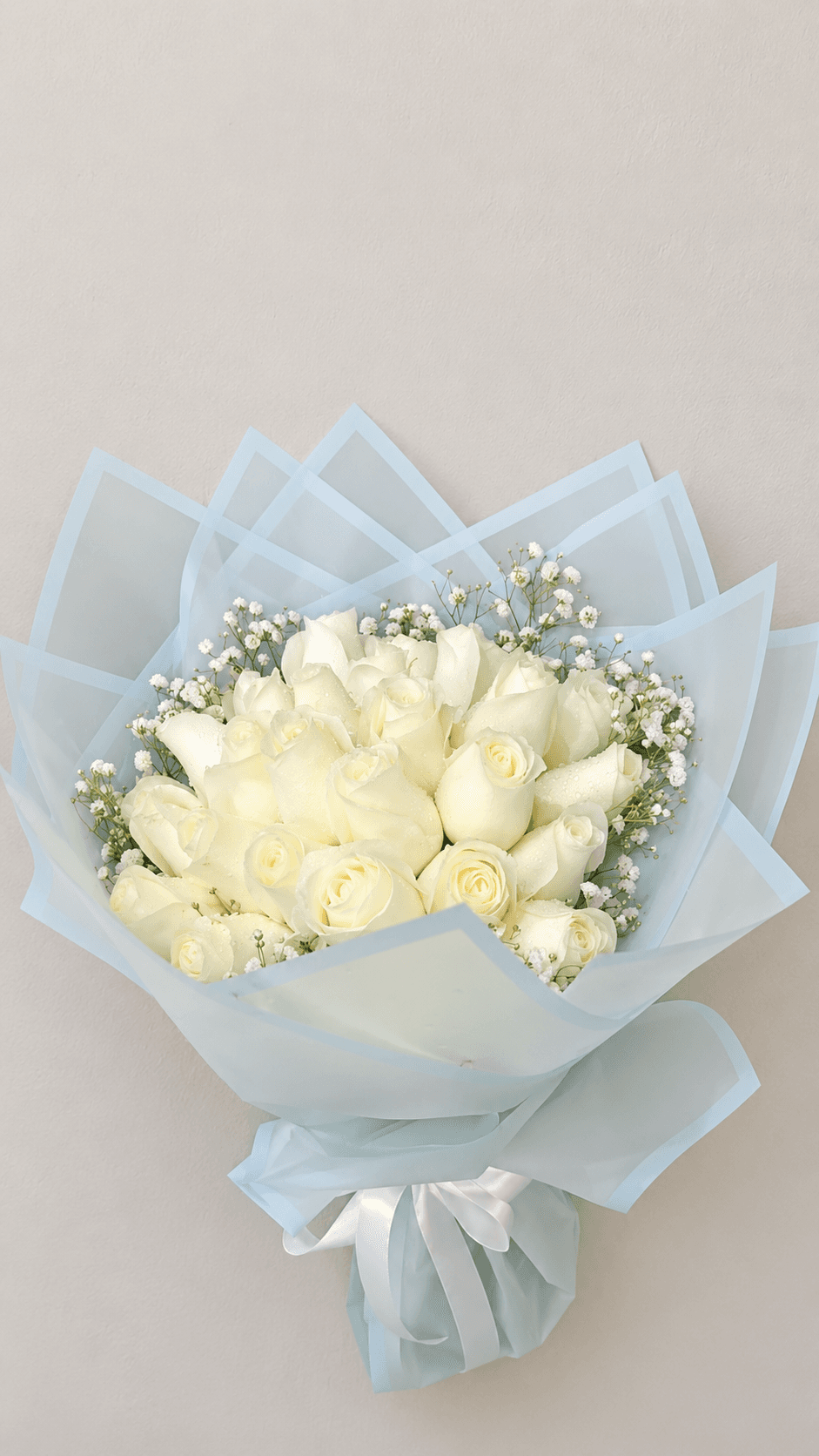 Ivory Romance Bouquet – White Roses