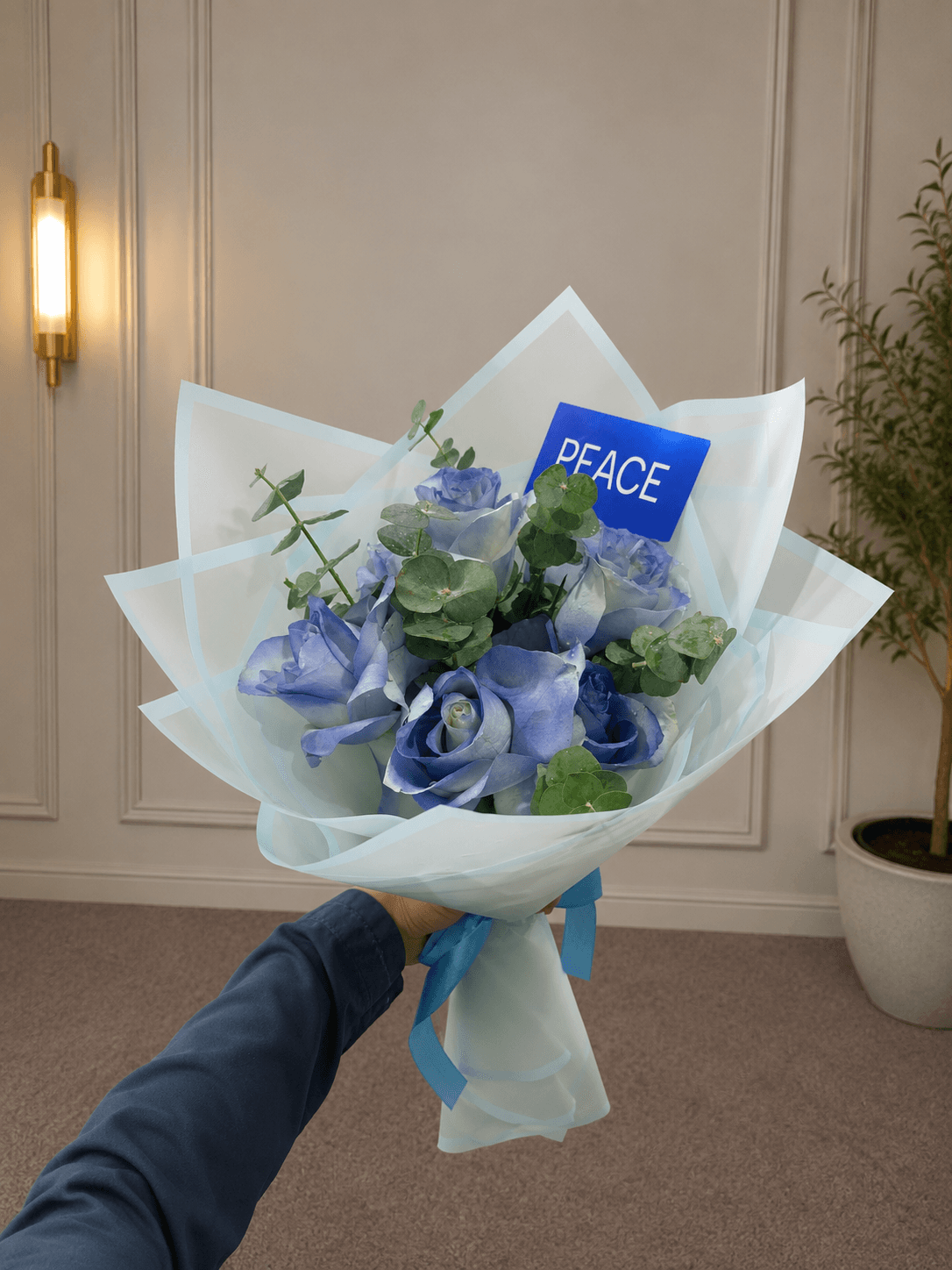 Blue Serenity Rose Bouquet
